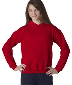 18500B Gildan Youth Heavy BlendHooded Sweatshirt Red