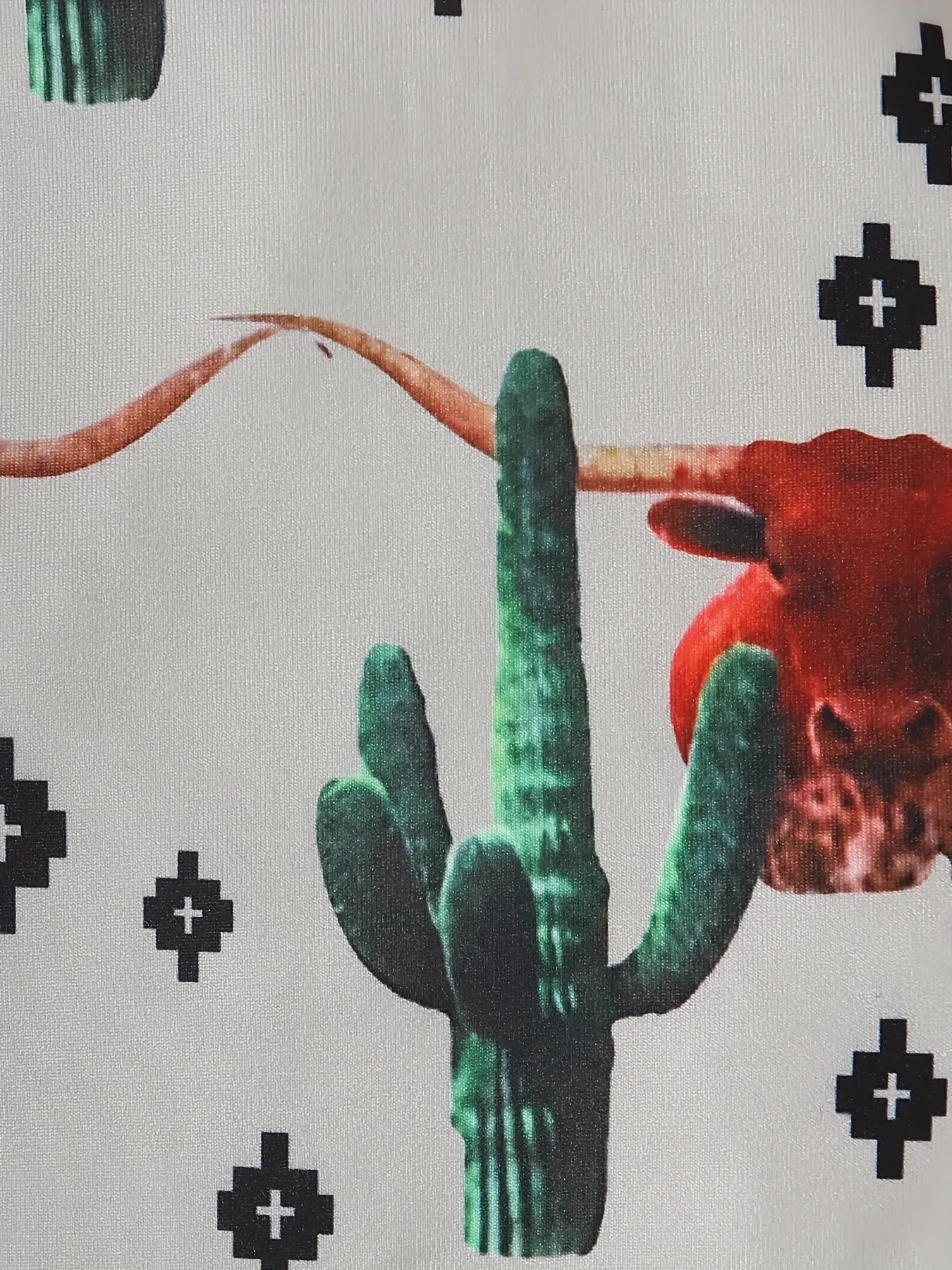 Adorable 3D Bull  Cactus Print Bodysuit for Baby Boys