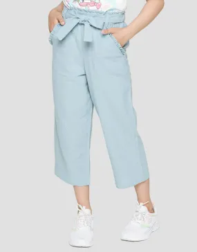 Aero Long Pants Kulot Karet Polos Bahan Ripple Pita Atas