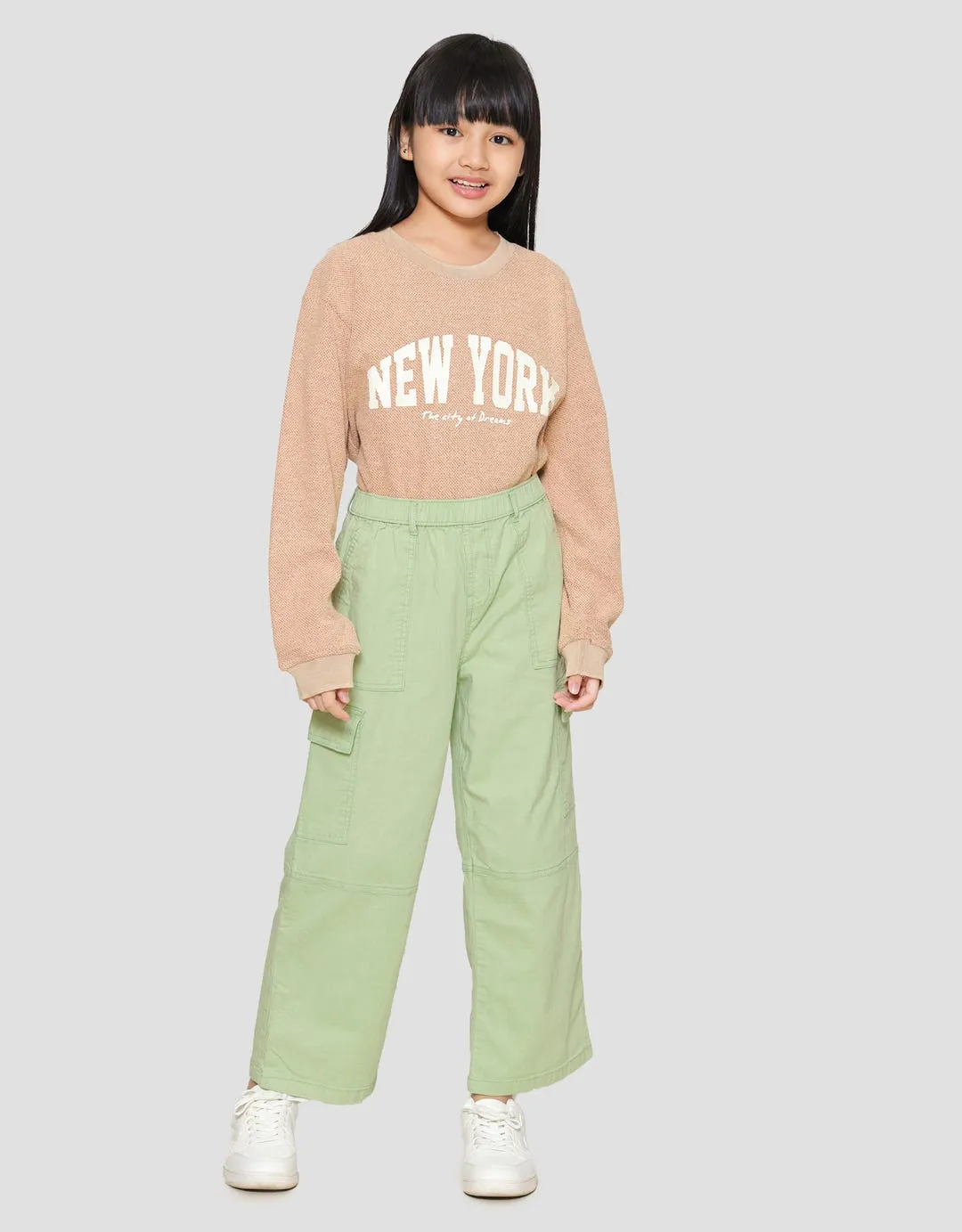 Aero Wide Leg Stopper Bawah Celana Panjang Anak Perempuan