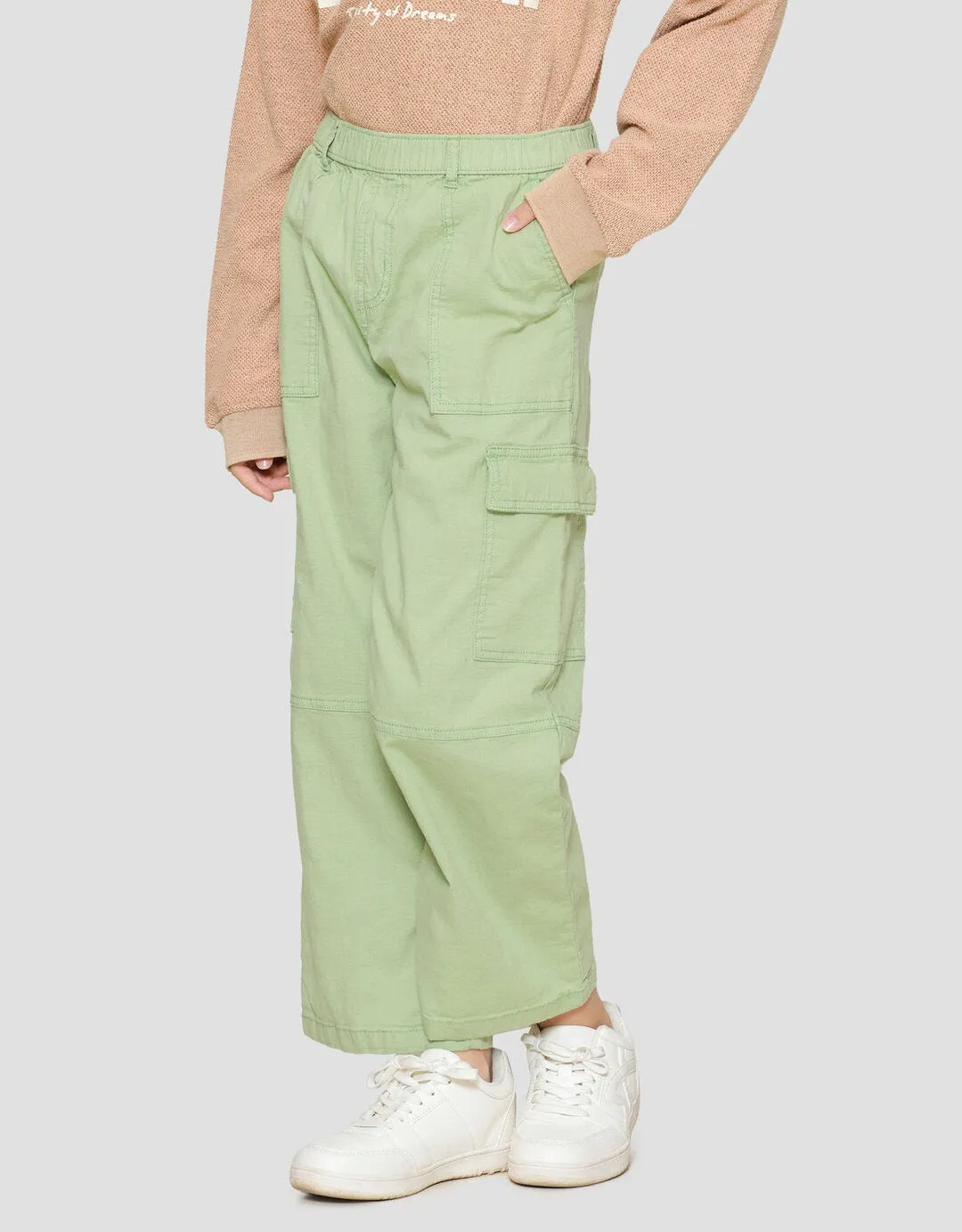 Aero Wide Leg Stopper Bawah Celana Panjang Anak Perempuan