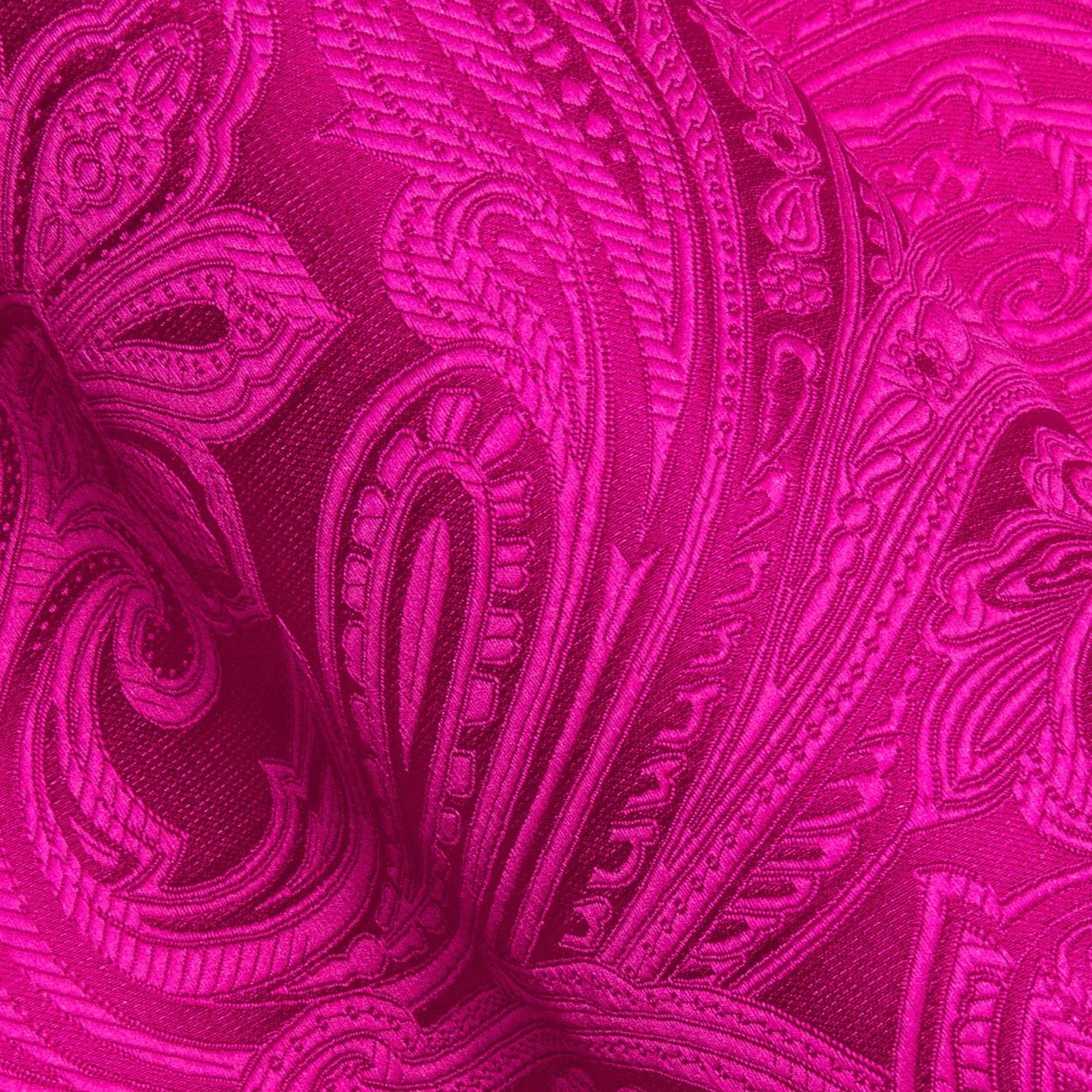 Barry Wang Short Sleeve Shirt Jacquard Paisley MediumVioletRed Shirt