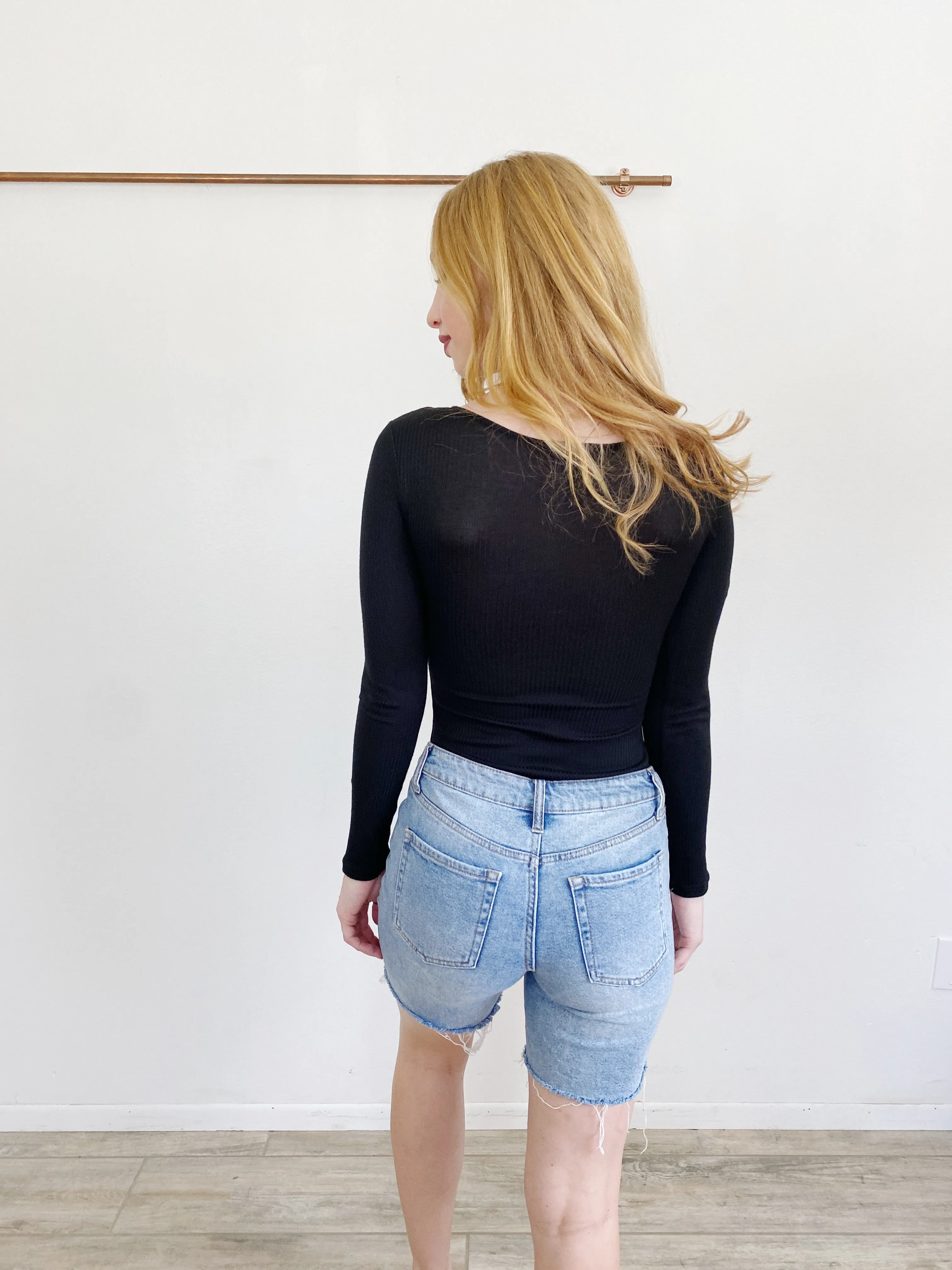 Charlotte Russe lace-up Bodysuit XS