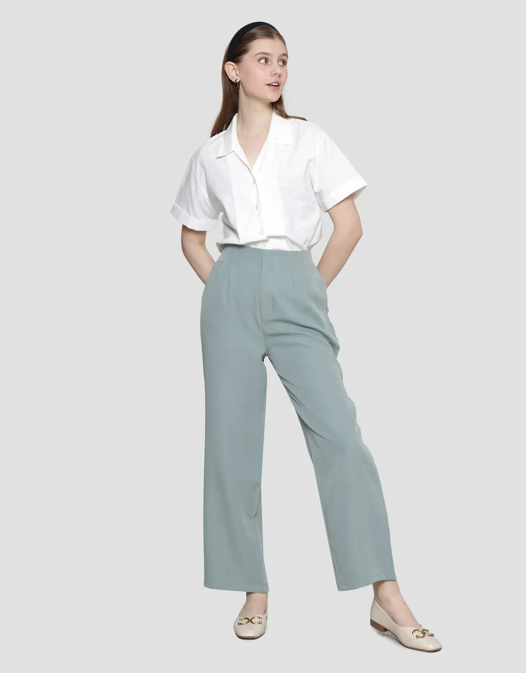 Connexion Palazo Pleats Celana Panjang Wanita