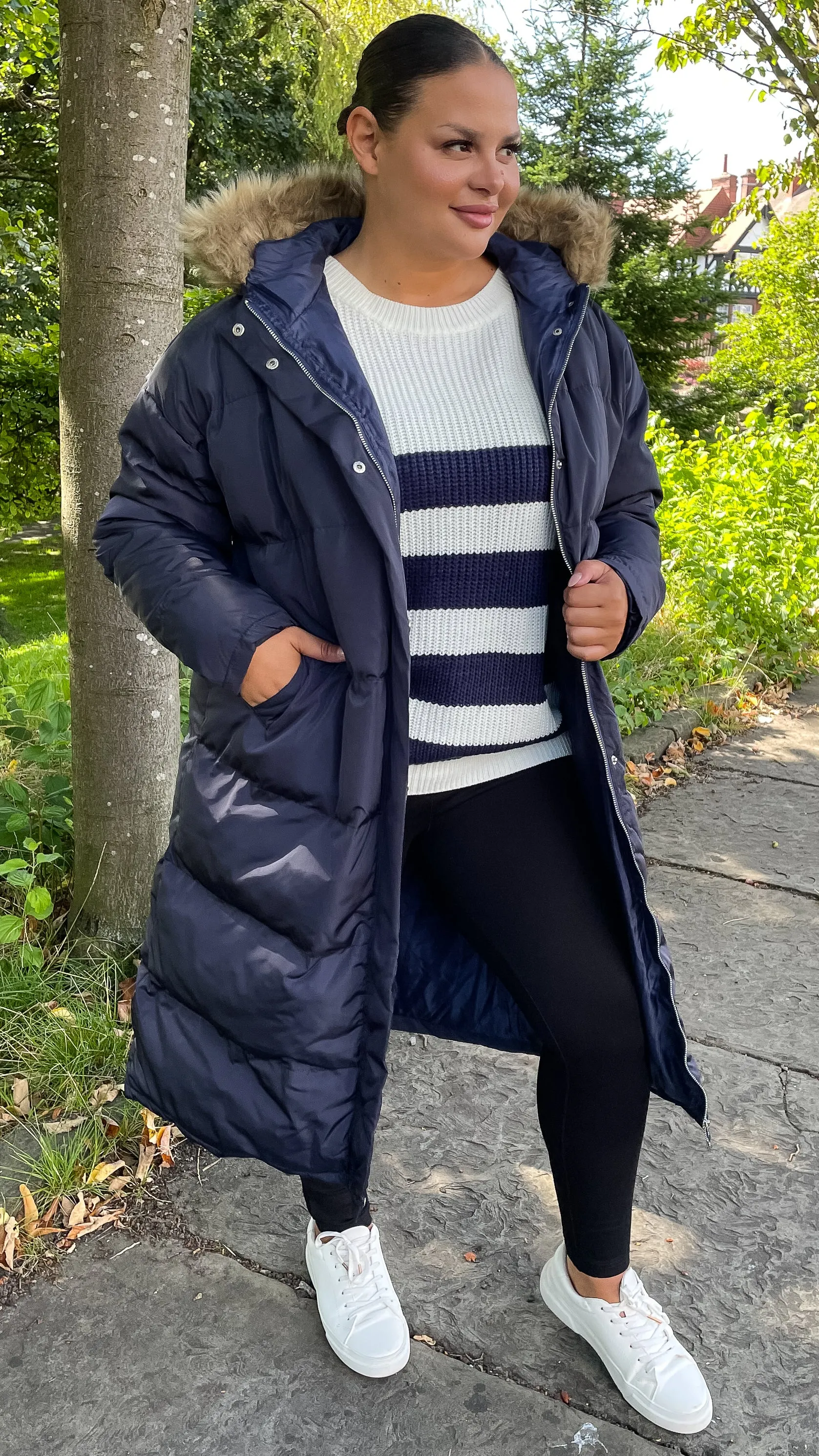CurveWow Parker Coat Navy