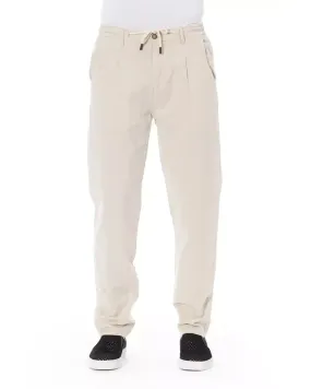 Drawstring Closure Chino Trousers with Pockets W32 US Men