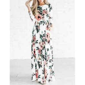 Floral Print Maxi Dress