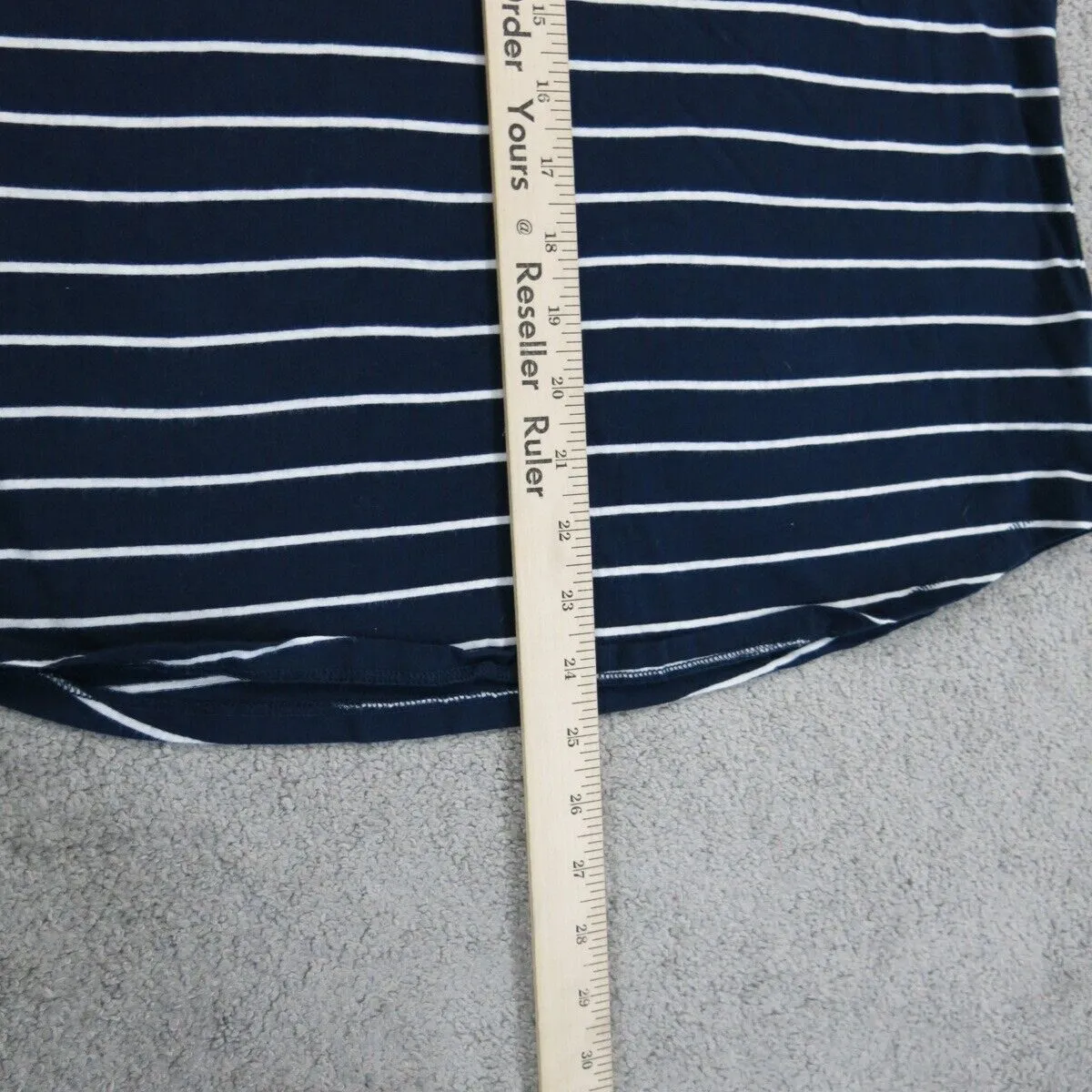 GAP Womens Striped Casual T Shirt Short Sleeves Navy Blue White Size Medium