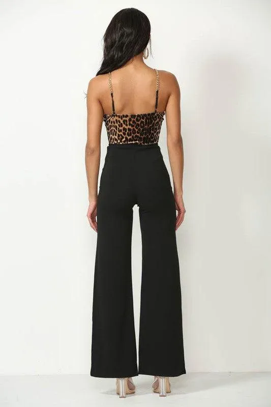 High waist flare leg pants