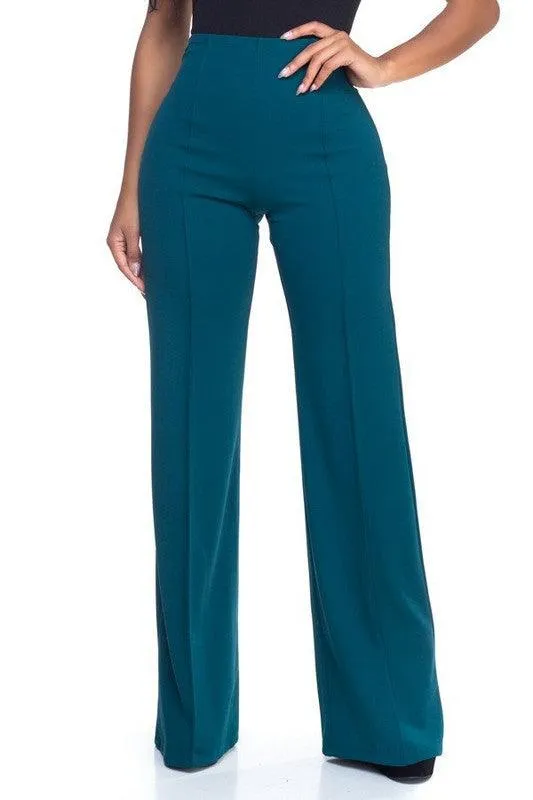 High waist flare leg pants