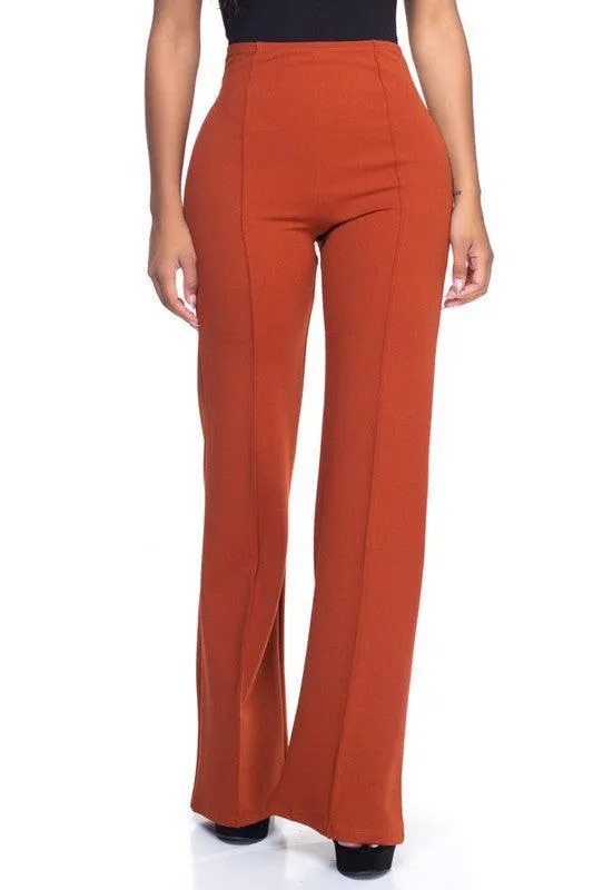 High waist flare leg pants