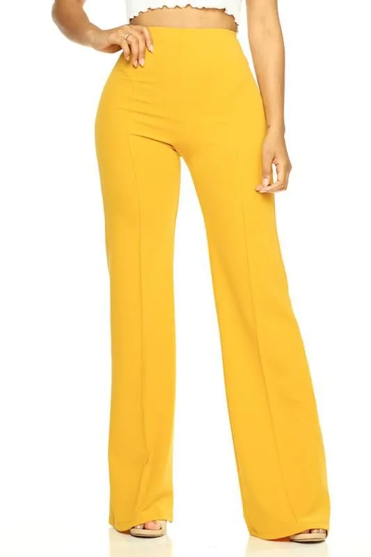 High waist flare leg pants