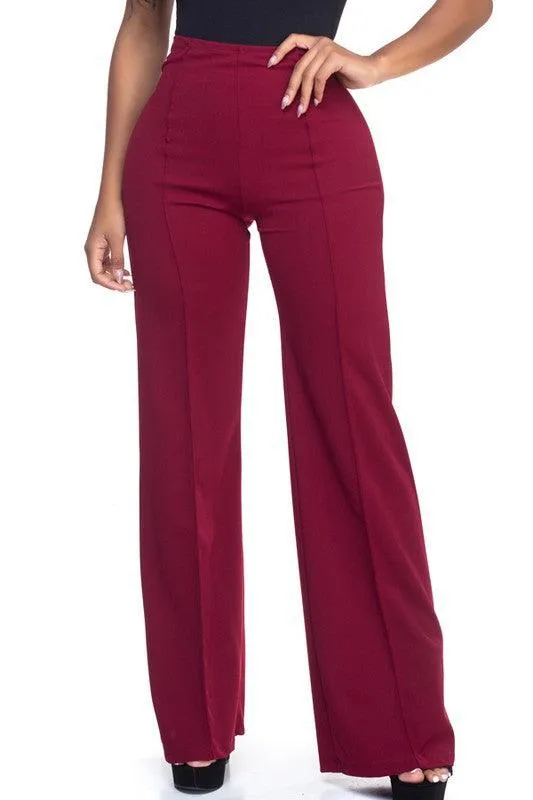 High waist flare leg pants