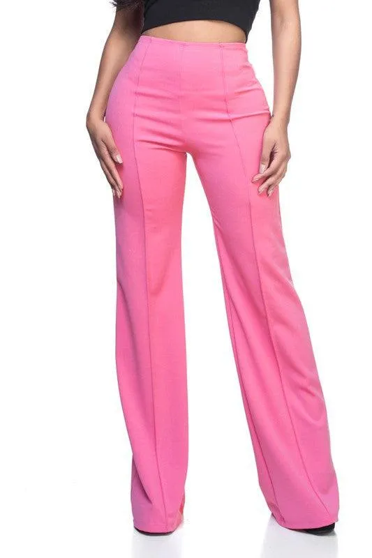 High waist flare leg pants