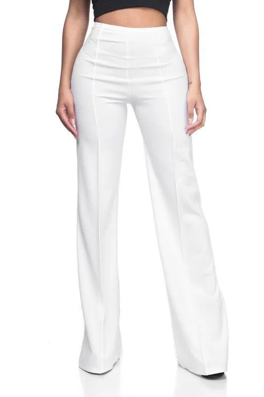 High waist flare leg pants