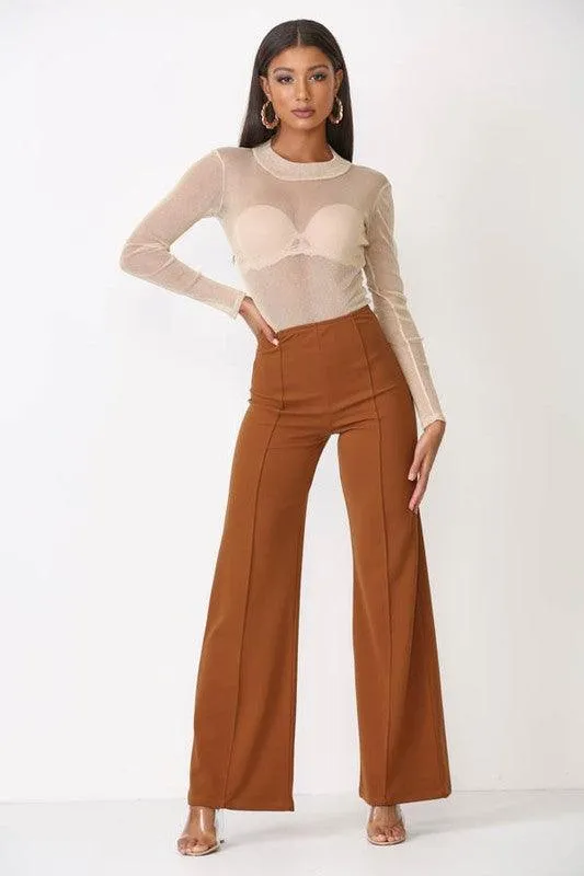 High waist flare leg pants