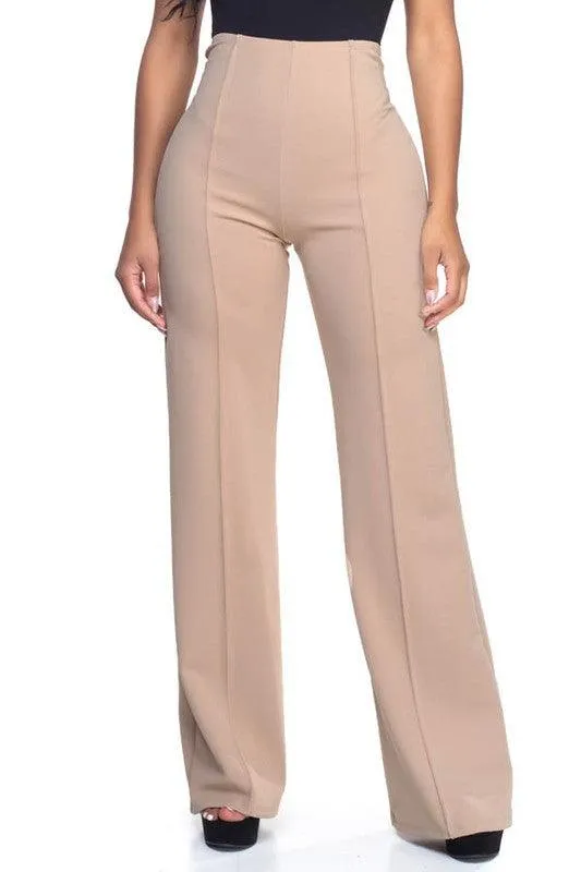 High waist flare leg pants
