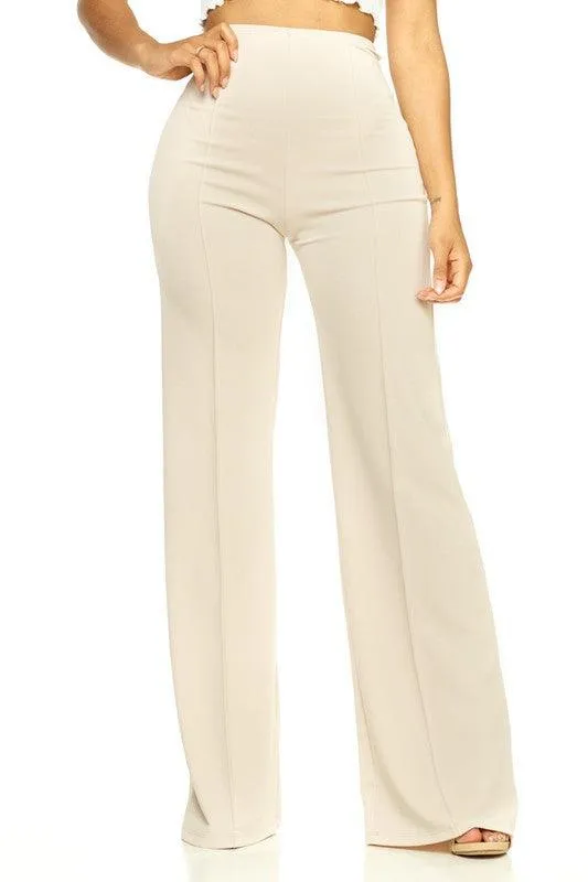 High waist flare leg pants