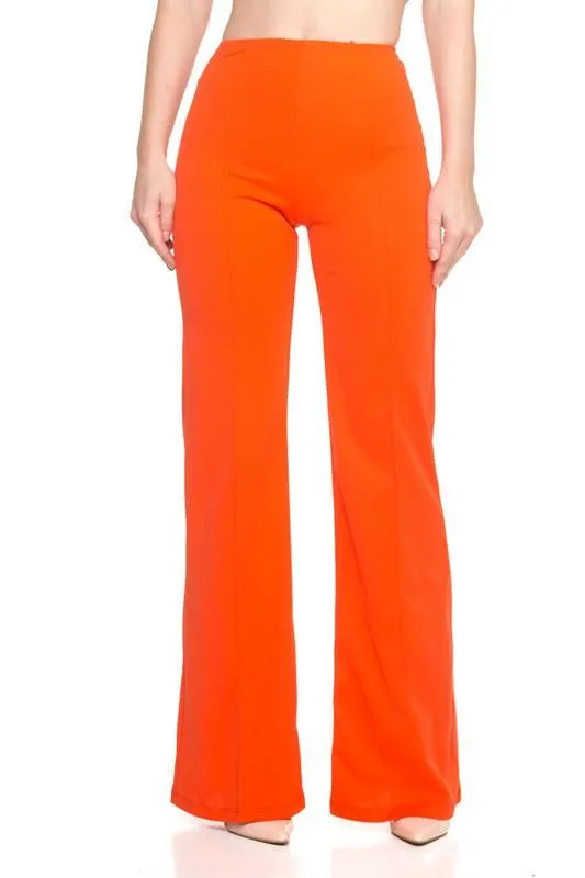 High waist flare leg pants