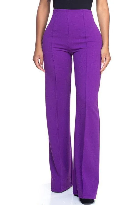 High waist flare leg pants