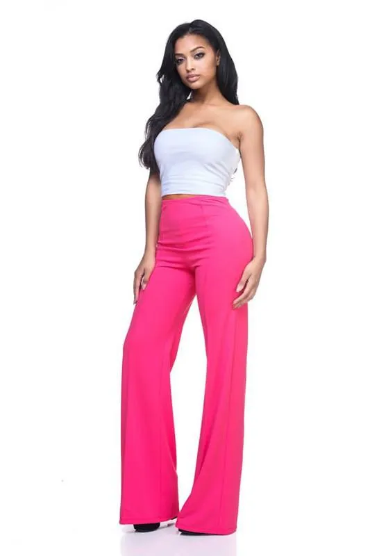 High waist flare leg pants