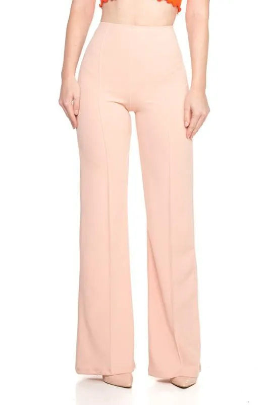 High waist flare leg pants