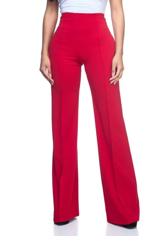 High waist flare leg pants