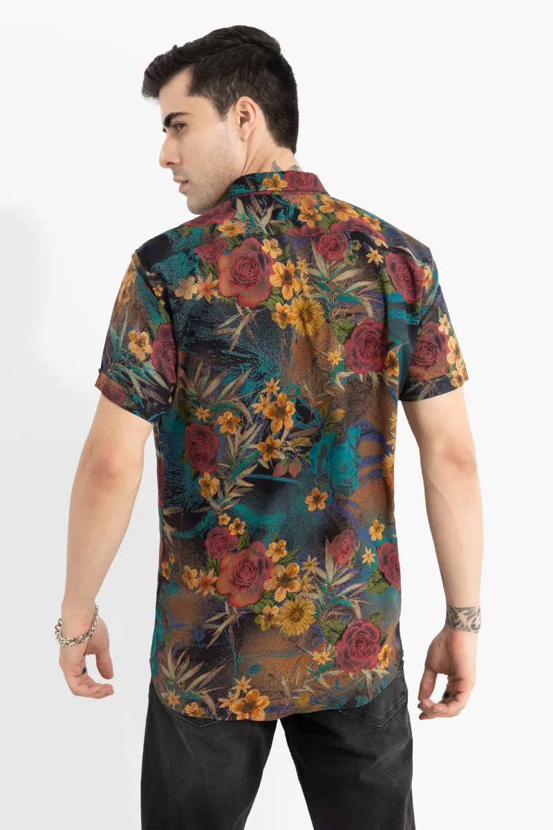 Hybrid Rose Navy Shirt