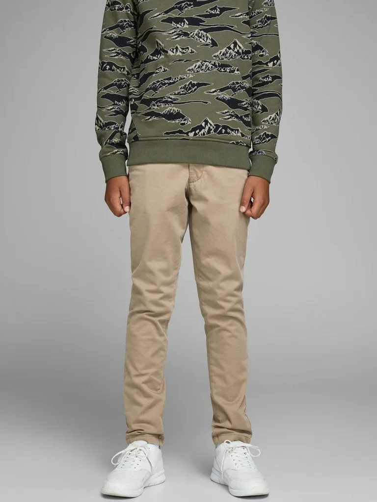 Jack & Jones Boys Smart Chino Beige Trousers