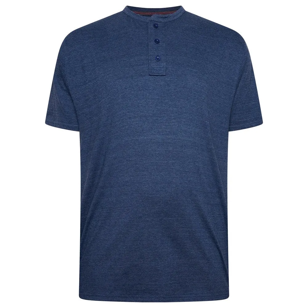 Jacquard Jersey Knit Henley T-Shirt