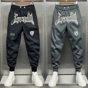 Kor Y2K Letters Embroidered Stylish Wide Pants