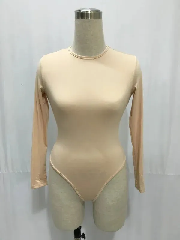 Lady Glams Versatile Long Sleeve O-Neck Bodysuit