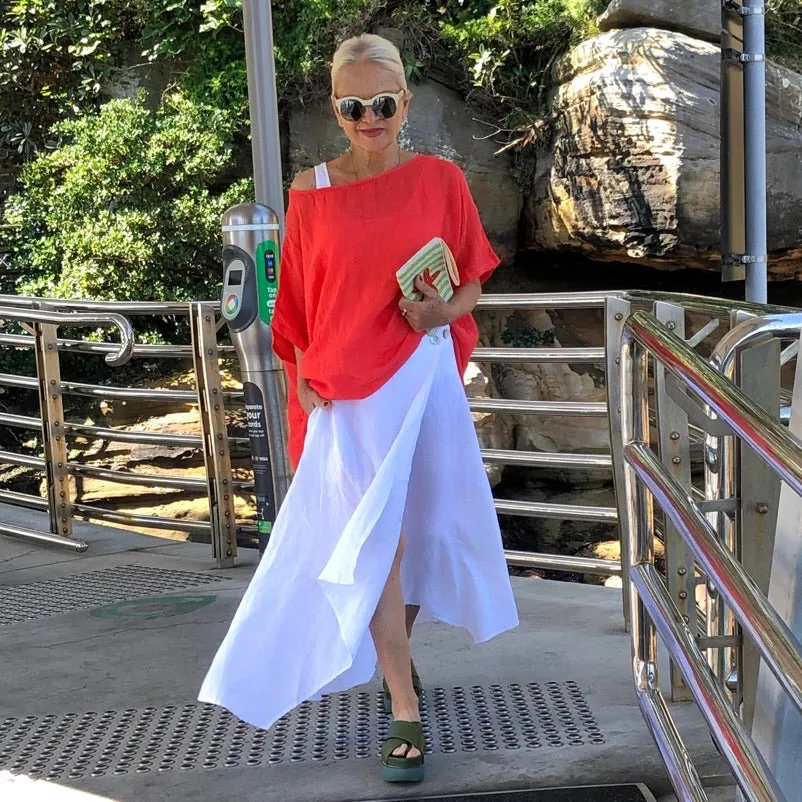 Linen Wrap Skirt