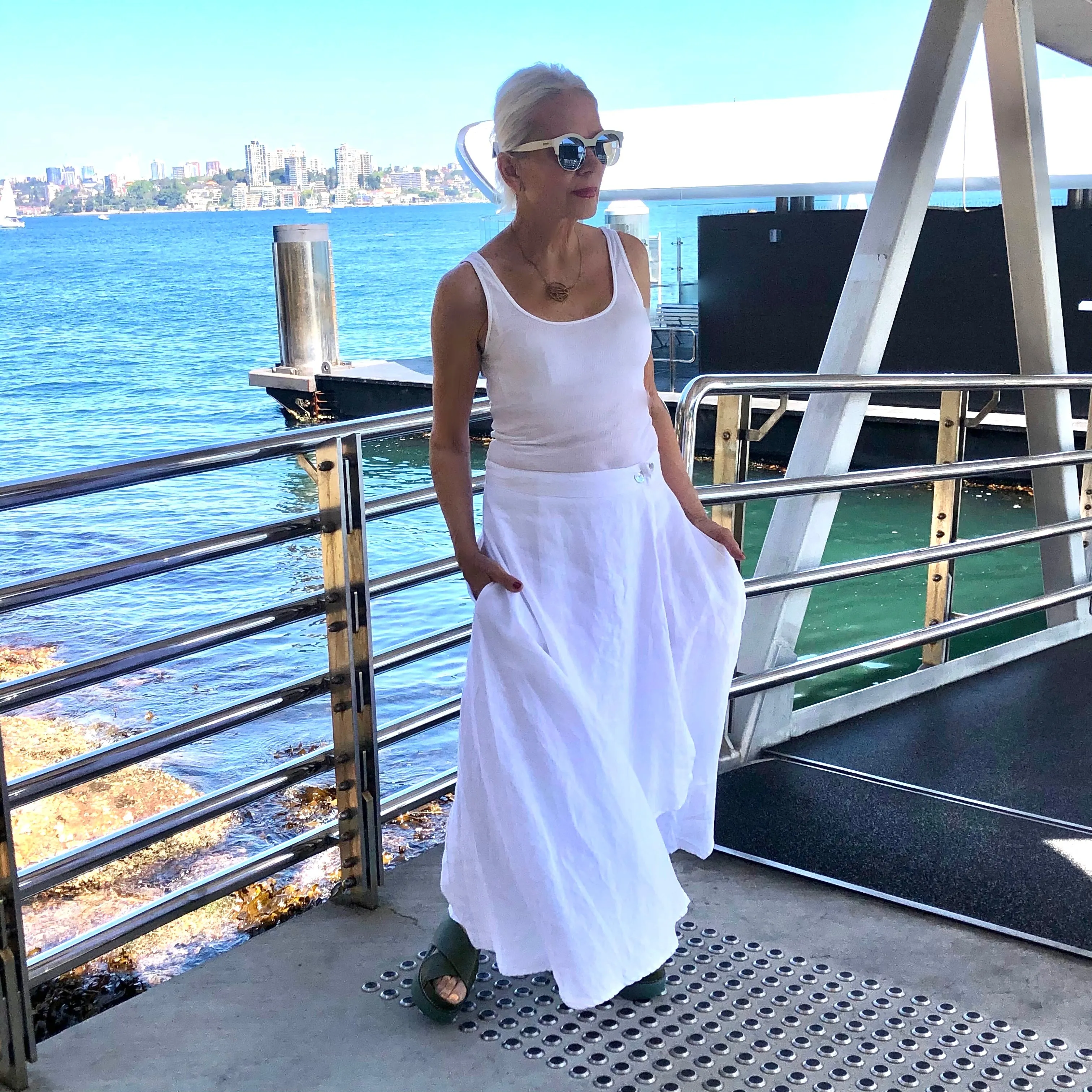 Linen Wrap Skirt