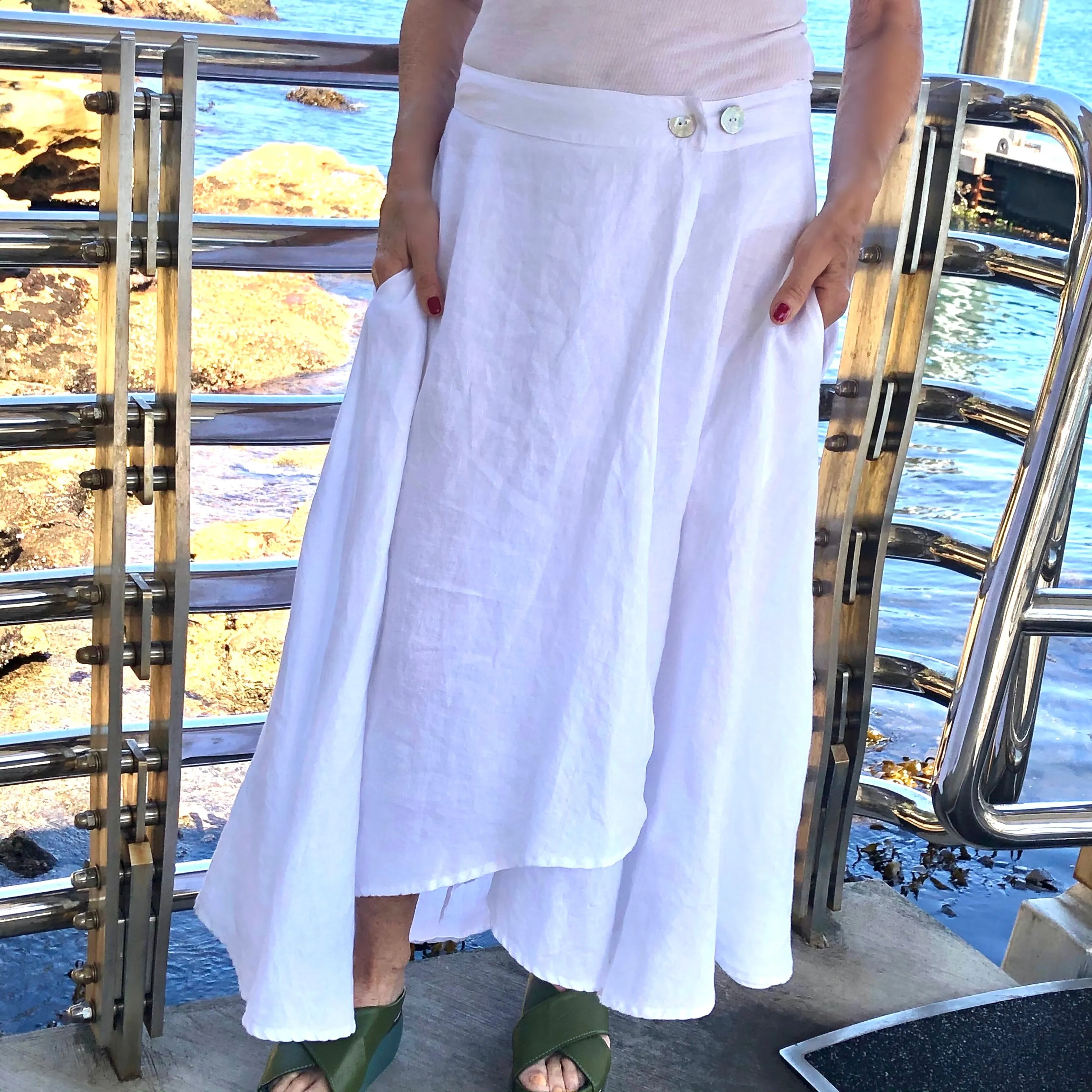 Linen Wrap Skirt