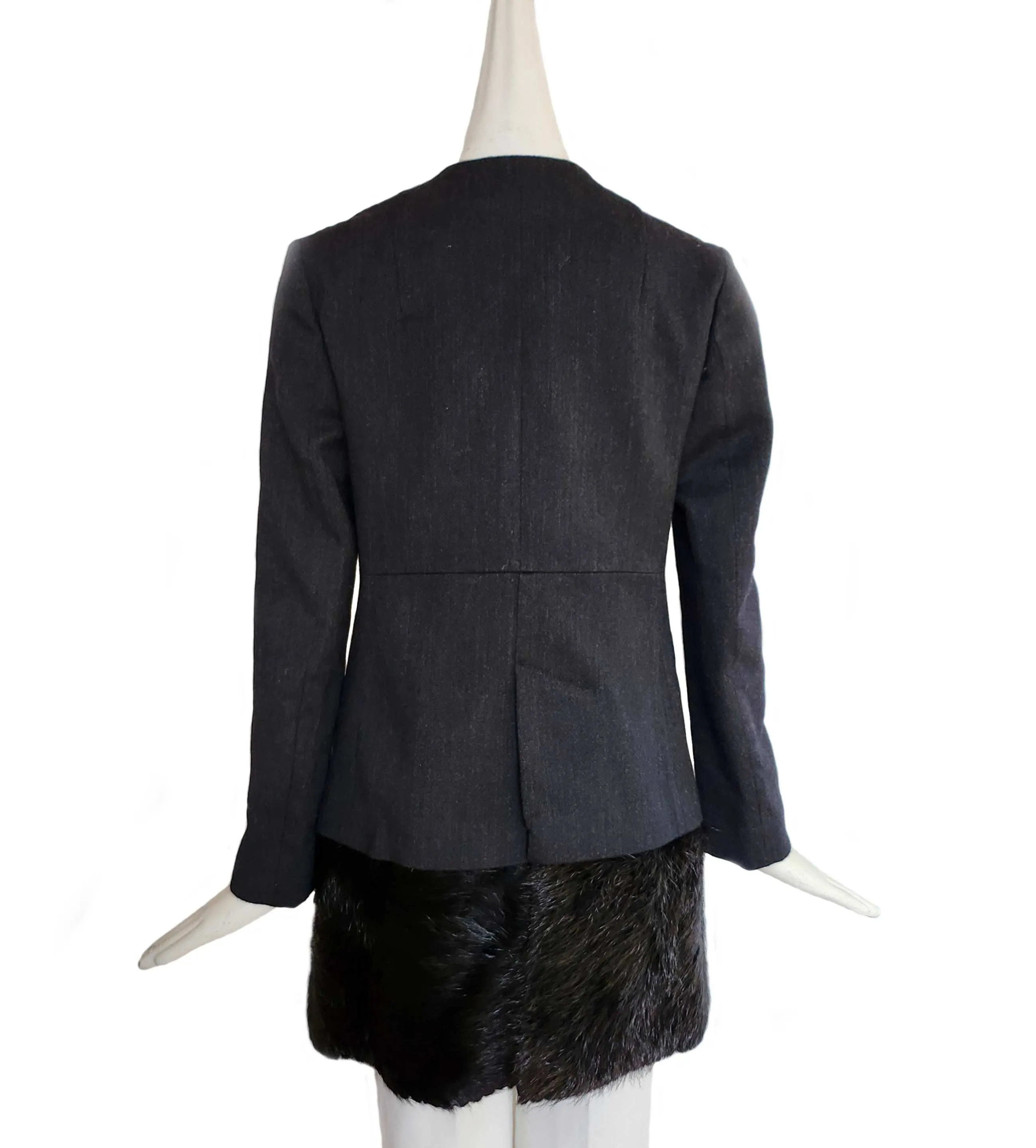 MARNI CHARCOAL EMBELLISHED COAT (42)