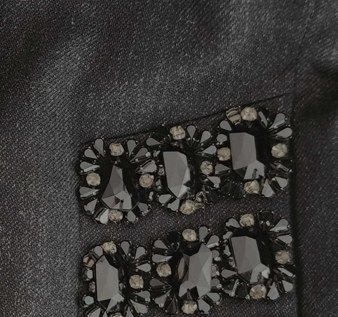 MARNI CHARCOAL EMBELLISHED COAT (42)