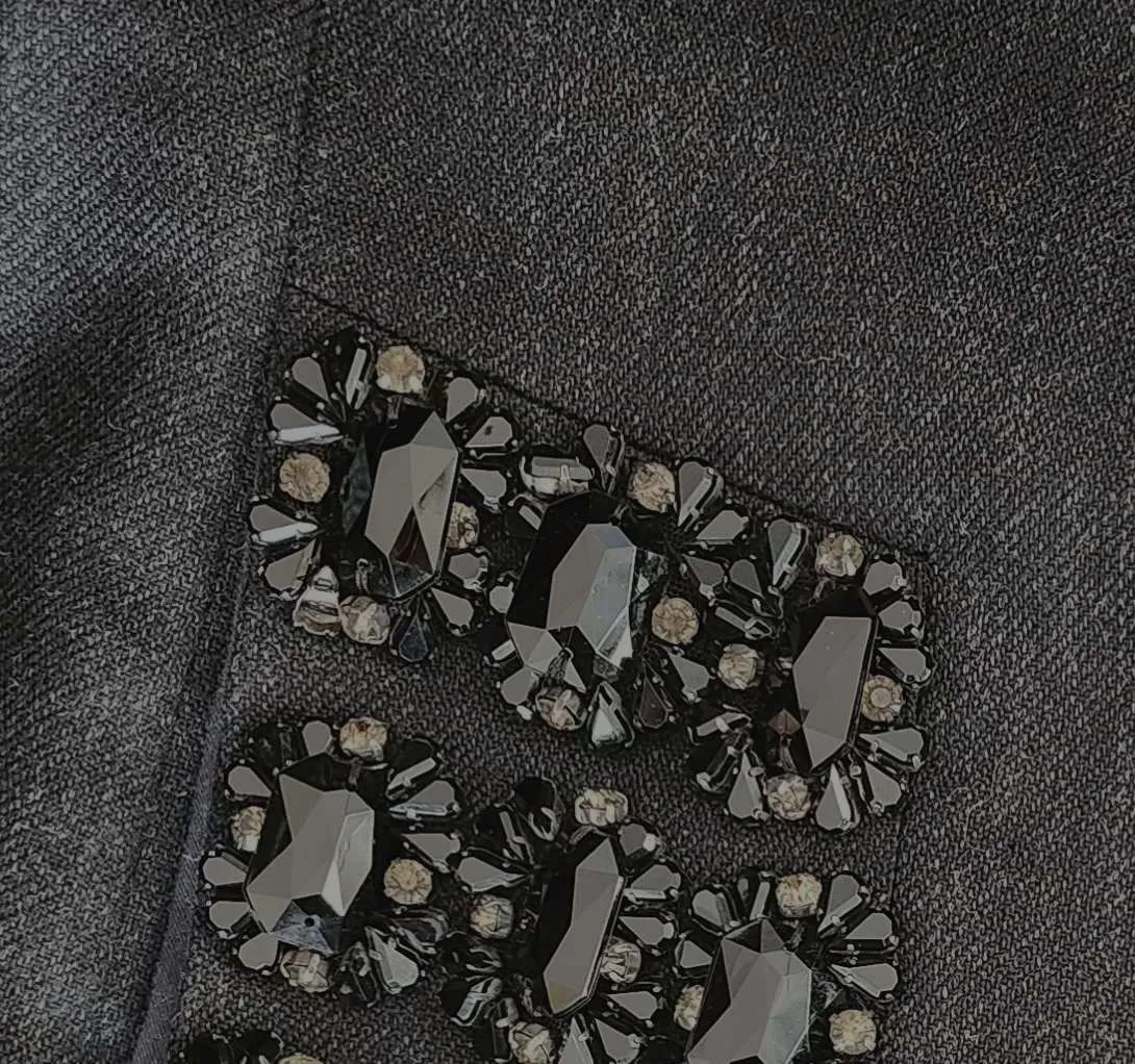 MARNI CHARCOAL EMBELLISHED COAT (42)