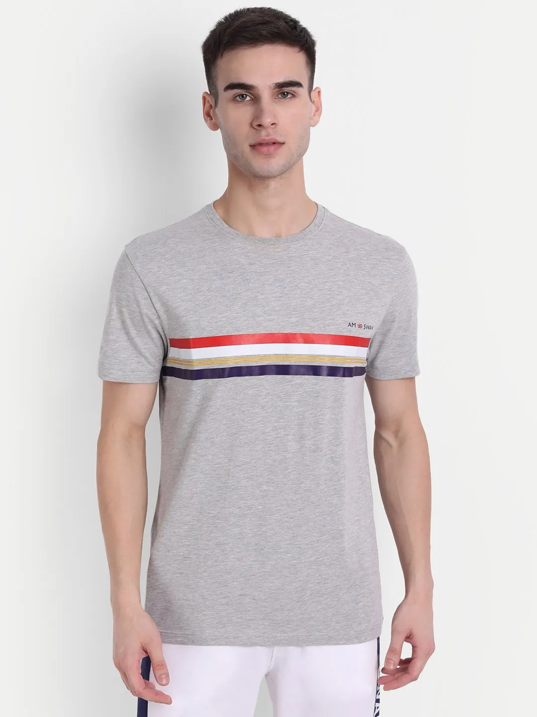 Mens Cotton Rich Graphic Half  Sleeve Crew Neck T-Shirts