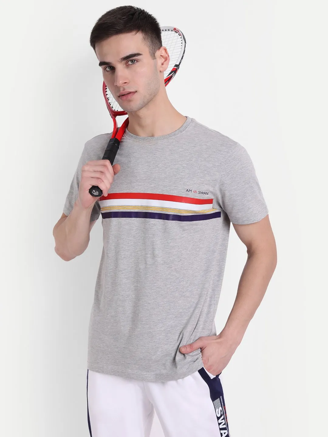 Mens Cotton Rich Graphic Half  Sleeve Crew Neck T-Shirts