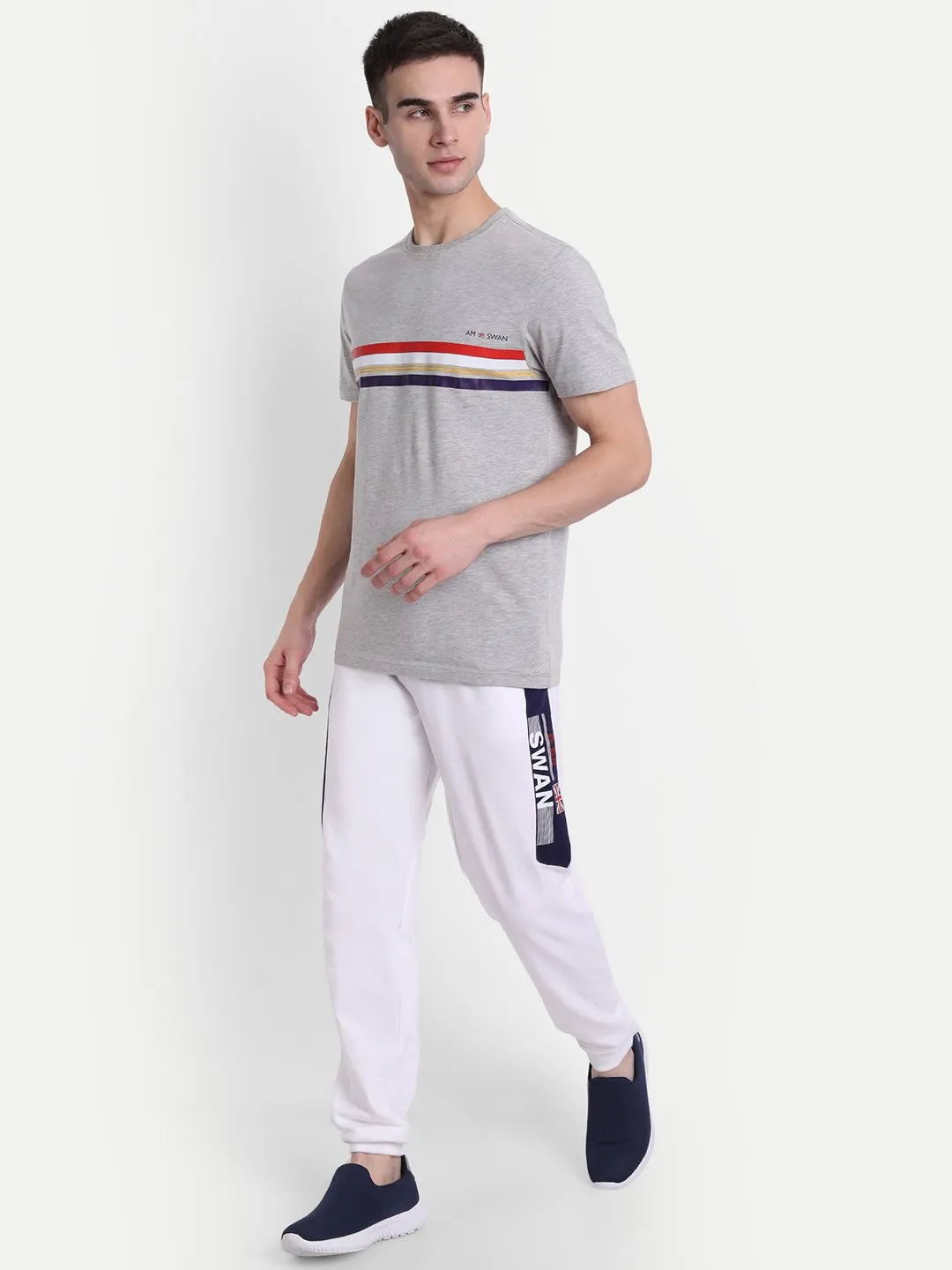 Mens Cotton Rich Graphic Half  Sleeve Crew Neck T-Shirts