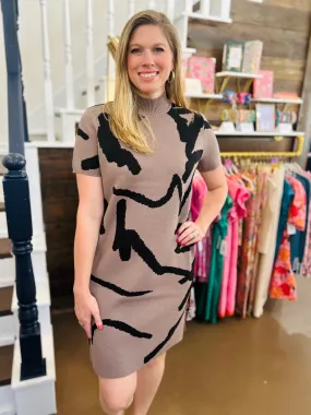 Mock Neck Sweater Dress