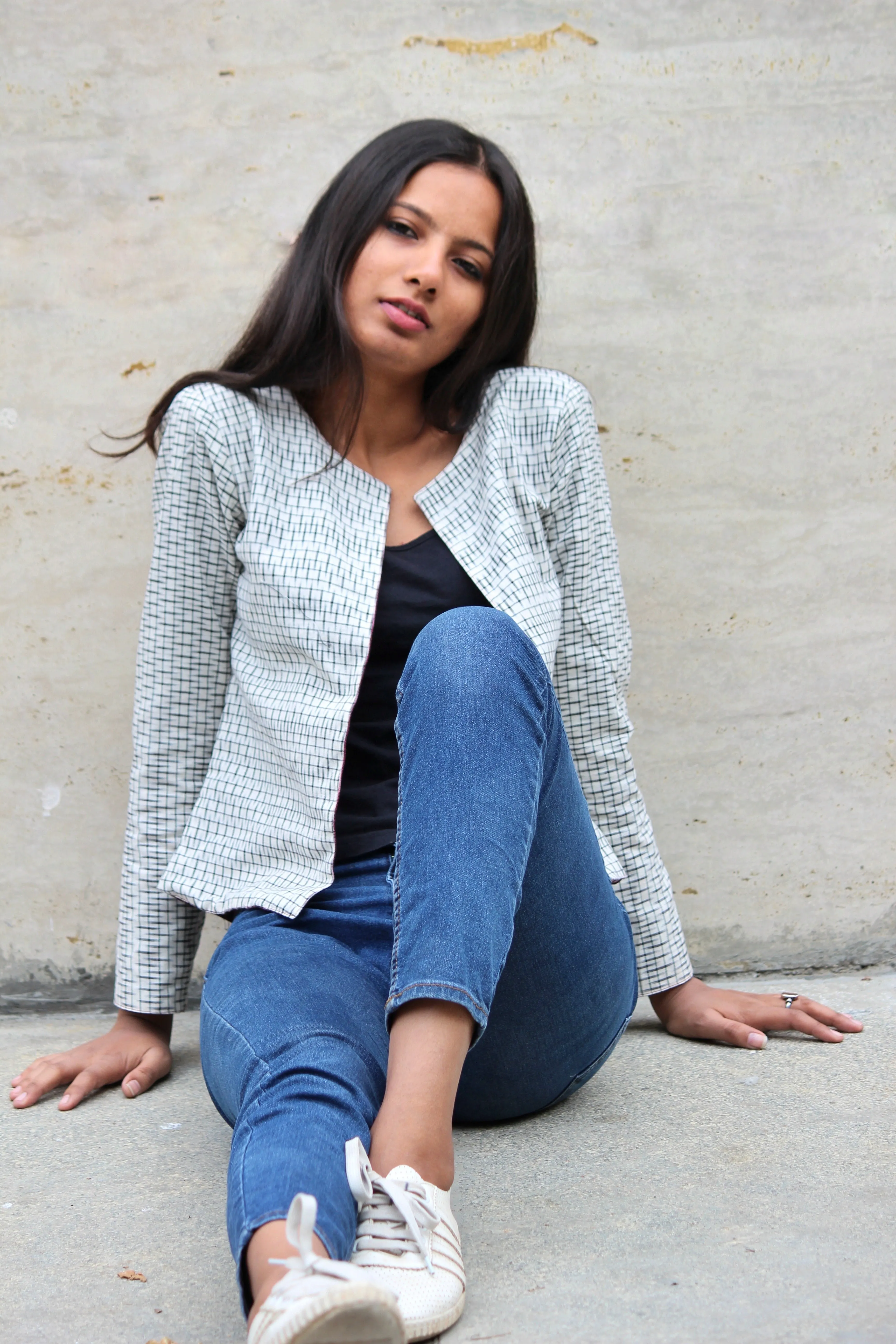 Reversible Ikat Cropped Jacket