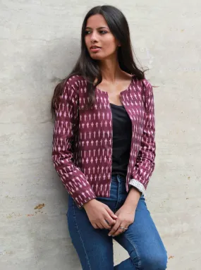 Reversible Ikat Cropped Jacket
