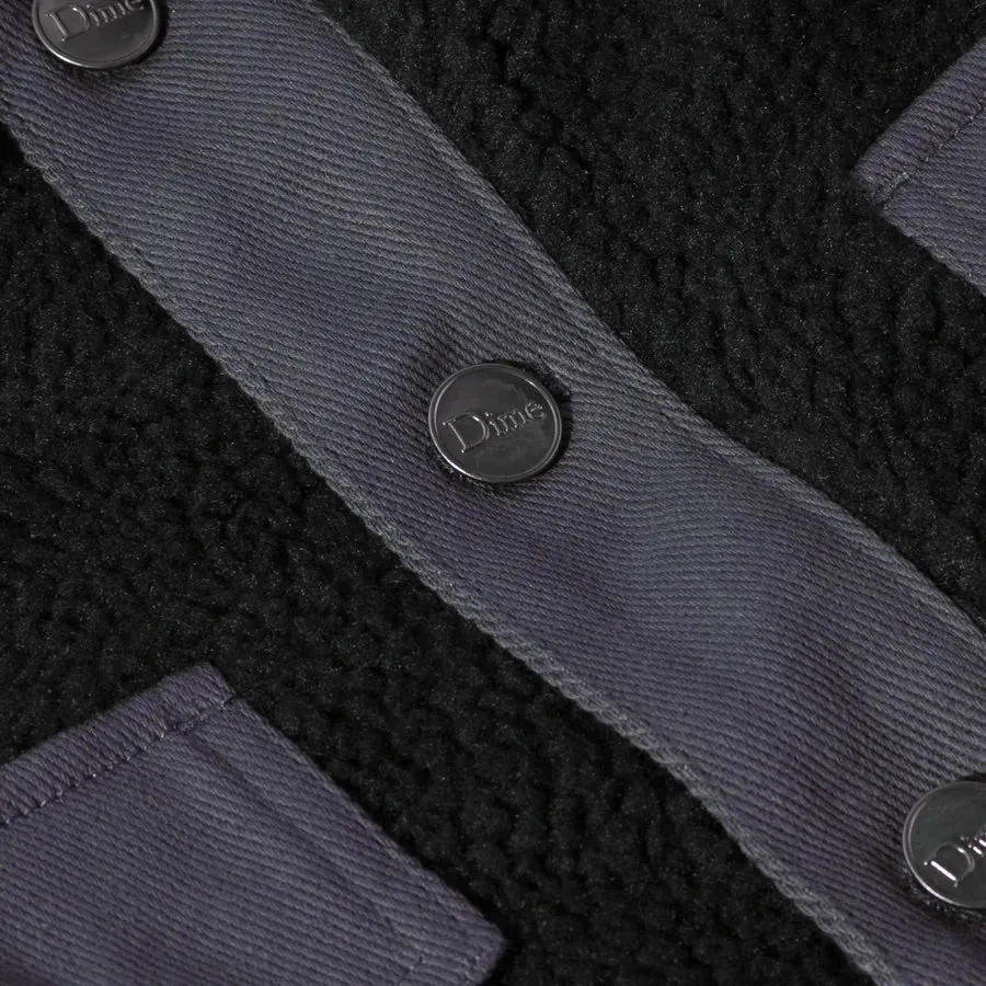 Sherpa Denim Jacket - Black