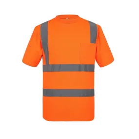Sidiou Group Reflective Safety Work Shirt Vest Work Clothes  Reflective T-shirt Polo Shirt