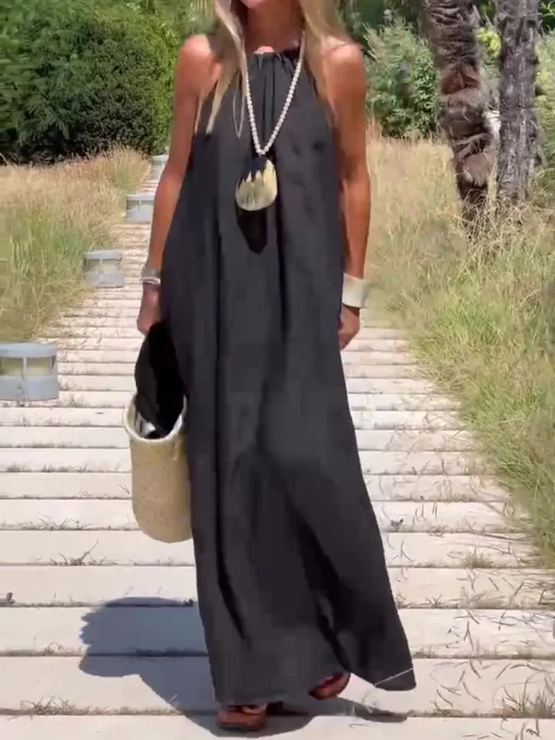 Summer Halter Maxi Dress
