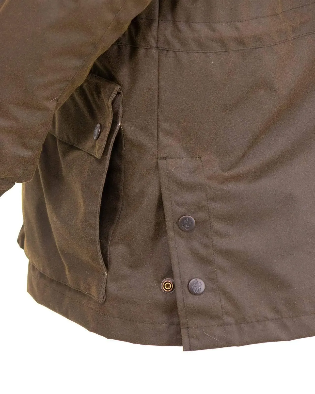 Swagman Waterproof Brown Oilskin Jacket with Storm Flap & Hood 2100