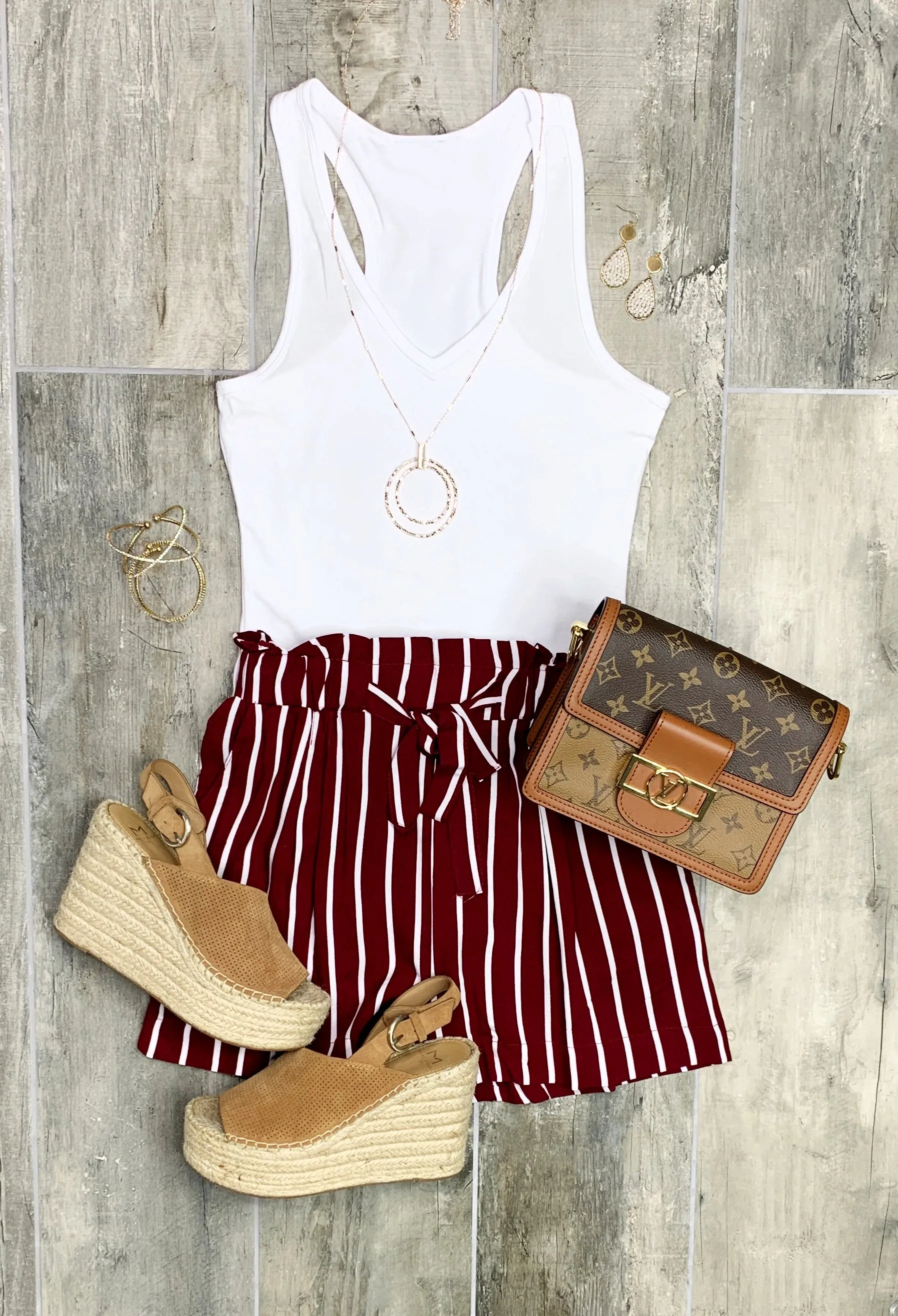 Take Notes Shorts - Burgundy