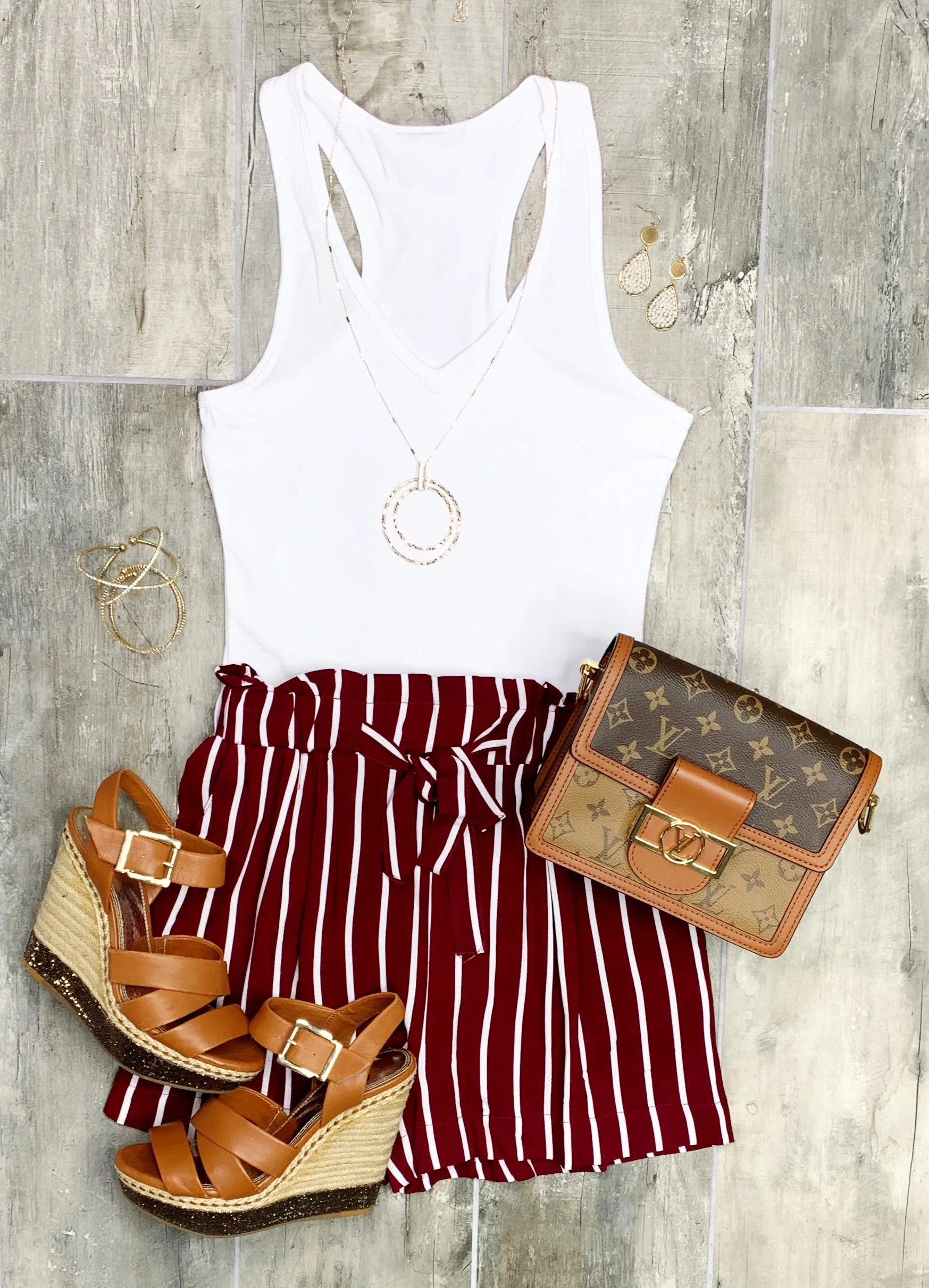 Take Notes Shorts - Burgundy